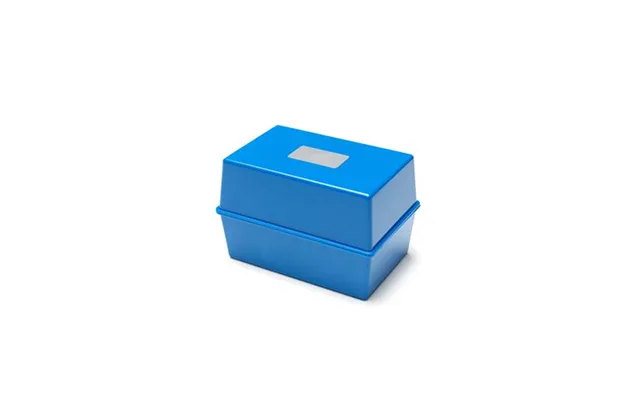 Deflecto Essentials Card Index Box 5x3 Inches 127x76mm Blue - Cp010ytblu
