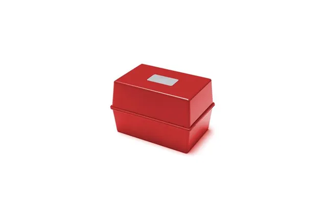 Deflecto Essentials Card Index Box 5x3 Inches 127x76mm Red - Cp010ytred