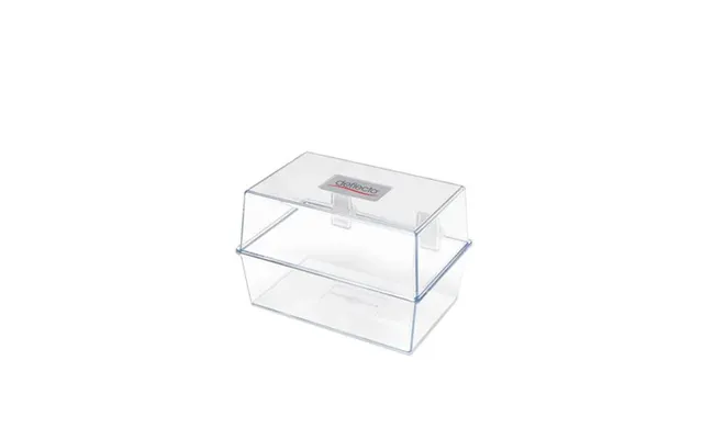 Deflecto Essentials Card Index Box 6 X 4 Inches 152 X 102mm Crystal Clear - Cp011ytcry