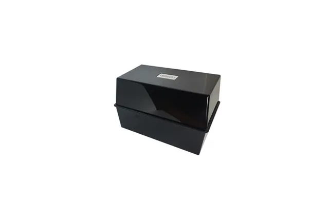Deflecto Essentials Card Index Box 8x5 Inches 203x127mm Black - Cp012ytblk