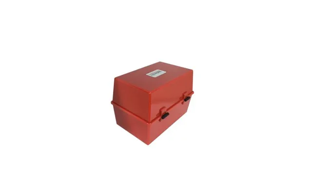 Deflecto Essentials Card Index Box 8x5 Inches 203x127mm Red - Cp012ytred