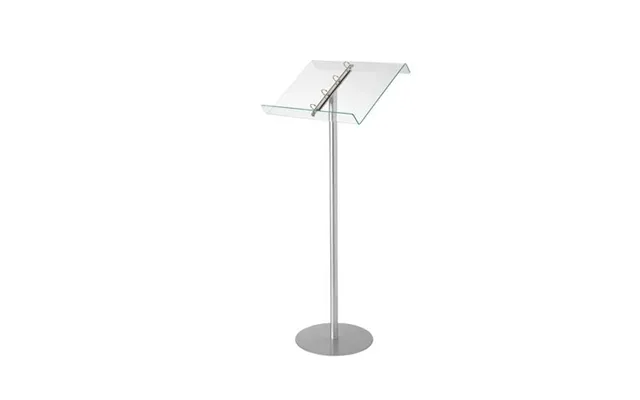Deflecto Lectern Floor Stand With Ring Binder - Green Tinted Glass Effect Acrylic Lectern