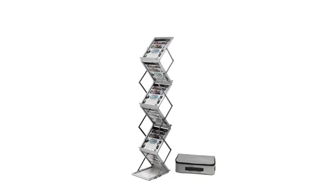 Deflecto Literature Display Floor Standing Folding 6 Shelves A4 Portrait 36100