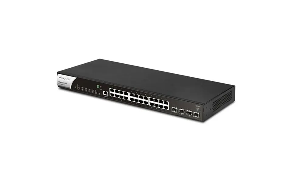Draytek Vigorswitch G2282x L2 Managed 24-port Gigabit Switch With 4 X 10gbe Sfp Ports And Power Backup Input