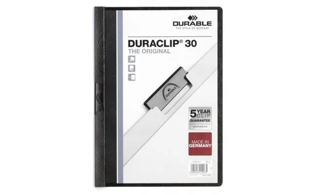 Durable Duraclip 30 Report Cover Pvc Black Transparent