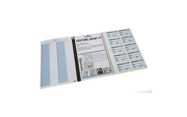 Durable Gdpr Compliant Visitor Book 100 Refill Pack Includes 100 Perforated 90x60mm Visitor Badge Inserts - 146465
