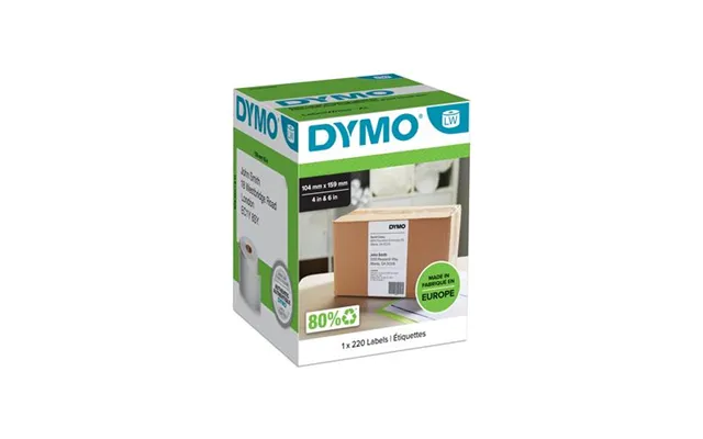 Dymo Authentic Labelwriter Extra Large Shipping Labels 104 Mm X 159 Mm Self Adhesive Roll Of 220 Easy-peel Labels For La