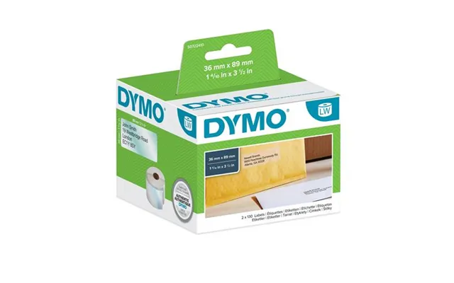 Dymo Authentic Labelwriter Large Address Labels 36mm X 89mm Black Print On Clear Labels 2 Rolls Of 130 260 Easy-peel Lab