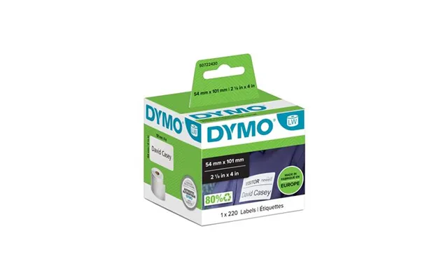Dymo Authentic Labelwriter Large Shipping Labels Name Badges 54 Mm X 101 Mm Self-adhesive Roll Of 220 Easy-peel Labels F