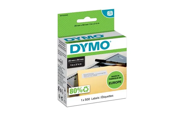 Dymo Authentic Labelwriter Return Address Labels 25 Mm X 54 Mm Self-adhesive Roll Of 500 Easy-peel Labels For Labelwrite