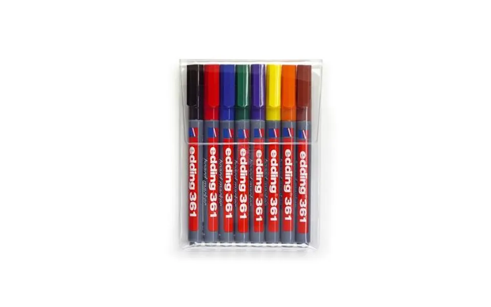 Edding 361 Marker 8 Pc S Bullet Tip Black Blue Brown Green Orange Red Violet Yellow