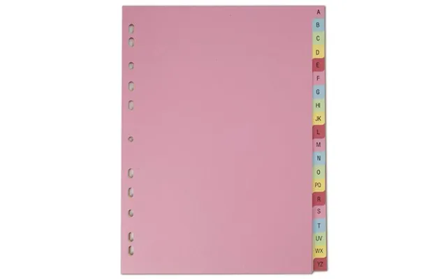 Elba Indices A4 A-z 20 Part Coloured Card 400021450