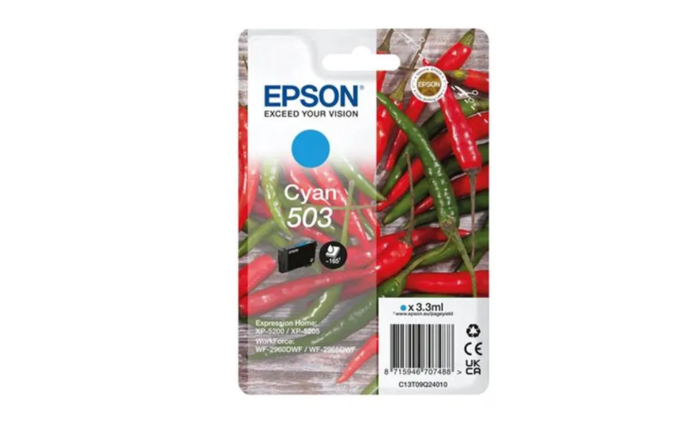 Epson 503. Cartridge Capacity Standard Yield Supply Type Single Pack Colour Ink Page Yield 165 Pages Colour Ink Volume 3