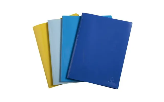 Exacompta Bee Blue Display Book 20 Pockets A4 Assorted Colours Pack 4 - 88110e