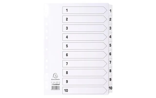 Exacompta Mwd1-10z Divider Carton White