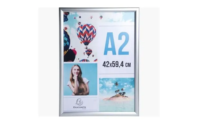 Exacompta Wall Snap Frame Poster Holder Aluminium A2 Crystal Pack 1 - 8294358d