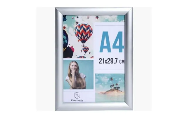 Exacompta Wall Snap Frame Poster Holder Aluminium A4 Crystal Pack 1 - 8494358d