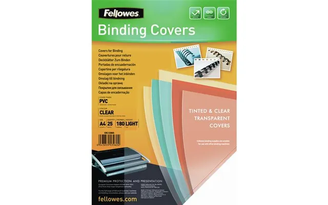 Fellowes 5380001 Binding Cover A4 Pvc Transparent 25 Pc S