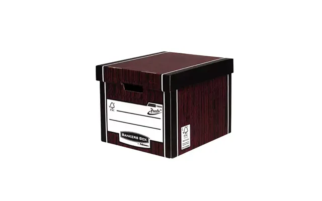 Fellowes Bankers Box Premium 726 Tall Storage Box - Woodgrain