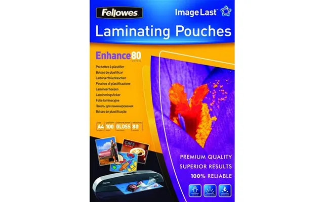 Fellowes Imagelast A4 80 Micron Laminating Pouch - 100 Pack