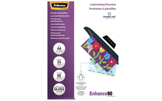 Fellowes Imagelast A4 80 Micron Laminating Pouch - 25 Pack
