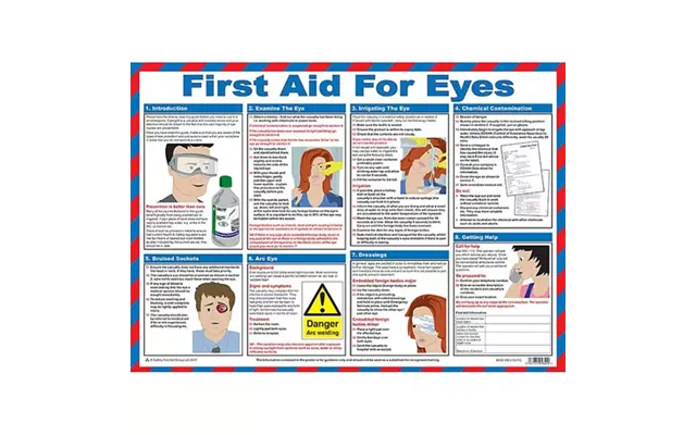 First Aid For Eyes Laminated Guidance Poster A2 - A602