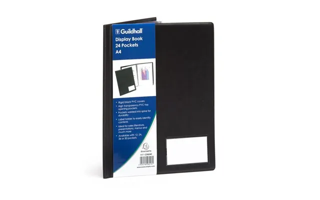 Guildhall A4 Display Book 24 Pocket Black - Cdb24z
