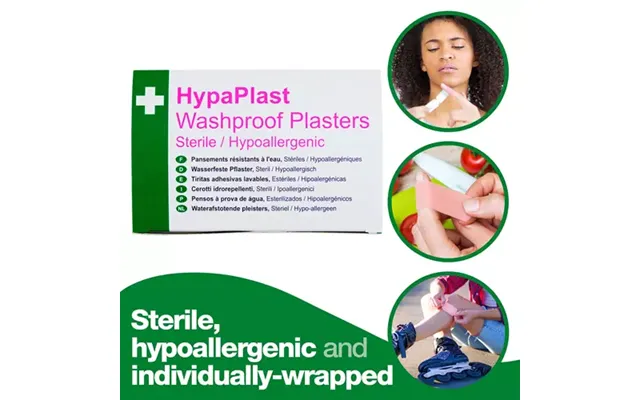 Hypaplast Pink Washproof Plasters Sterile And Hypoallergenic Assorted Sizes Pack 100 - D9010 product image
