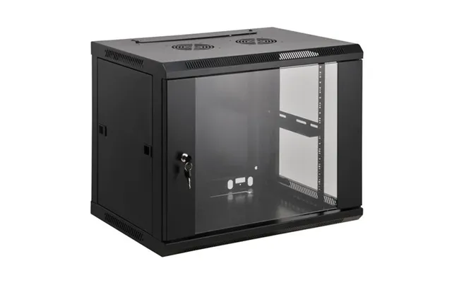 Intellinet 19 Network Cabinet - Wall Mount Standard 20u 600mm Deep Black Assembled Max 60kg Metal & Glass Door Back Pane