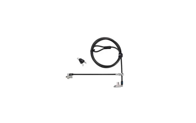 Kensington Slim N17 2.0 Keyed Dual Head Laptop Lock For Wedge-shaped Slots Kensington Key Steel Black Silver