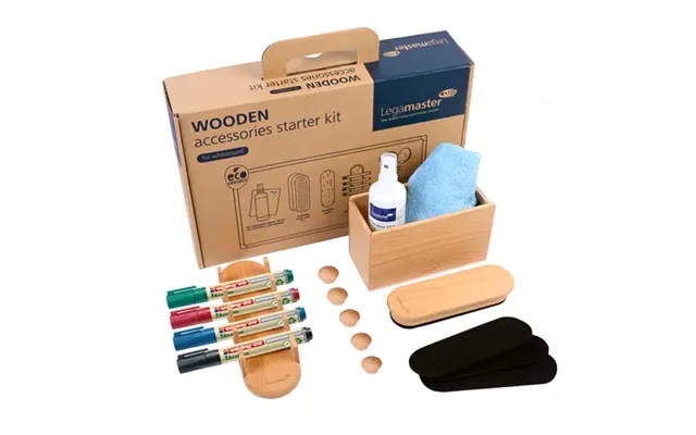 Legamaster Wooden Whiteboard Starter Kit 17-piece