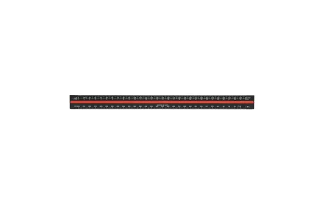 Linex 382 Scale Ruler 300 Mm Aluminium Black Red 1 Pc S