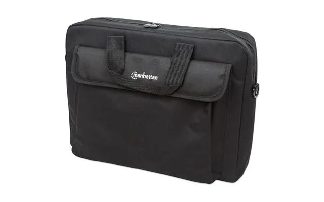 Manhattan London Laptop Bag 15.6 Top Loader Black Low Cost Accessories Pocket Shoulder Strap Removable Cheaper Alternati
