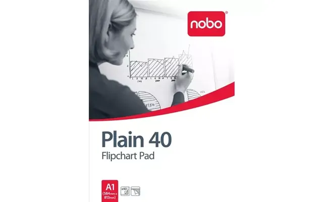 Nobo Flipchart Pad Plain 580x810mm 40 Sheets