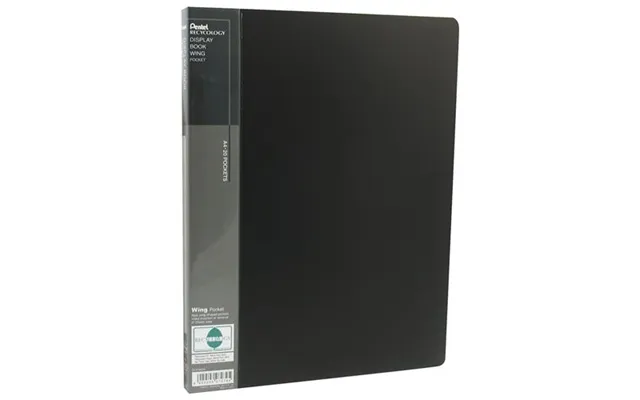 Pentel Recycology A4 Display Book 20 Pocket With Front Pocket Black - Dcf442ai