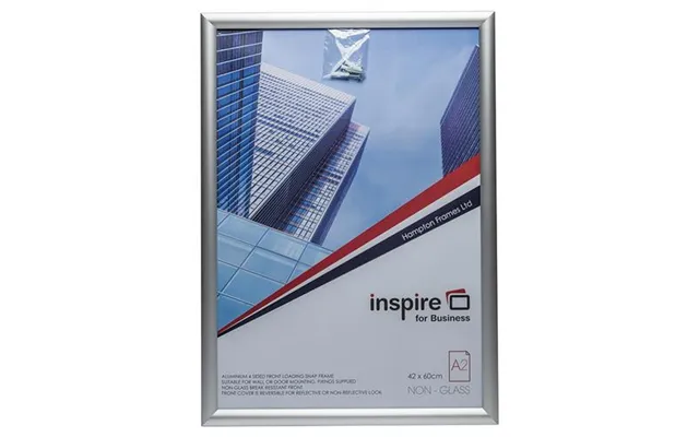 Photo Album Co Inspire For Business Poster Photo Snap Frame A2 Aluminium Frame Plastic Front Silver - Snapa2s