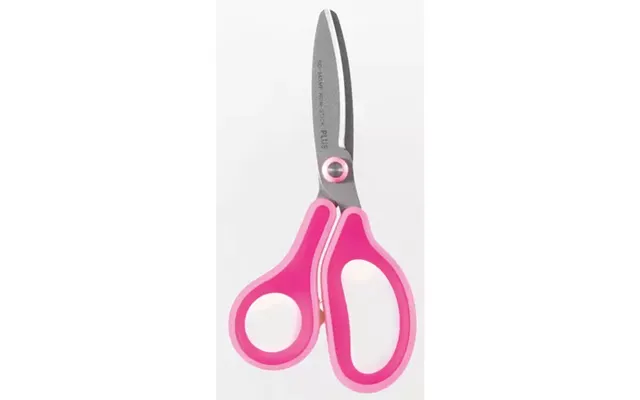 Plus By Pentel Curve Blade Scissors Kids Fluorine Coated Non Stick 145mm Pink 35064
