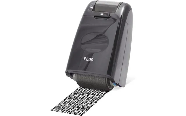 Plus By Pentel Guard Your Id Camouflage Self-inking Roller Stamp With Refill Black 59144