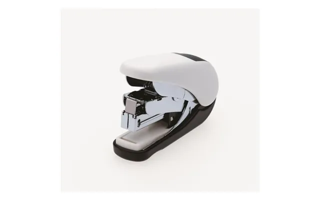 Plus By Pentel Mini Stapler St-010v Flat Clinch Power Assist Mechanism Top Loading 25 Sheet Capacity White Black 30592