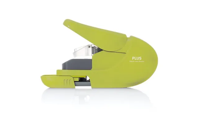 Plus By Pentel Staple-free Handy Stapler Power Assist Mechanism 5 Sheet Capacity Green 31146