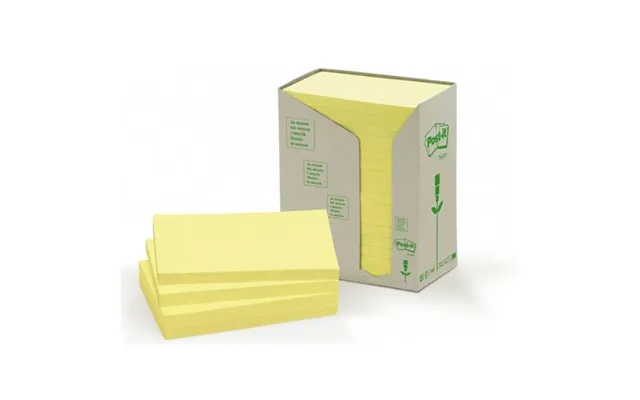 Post-it 655-1t Note Paper Rectangle Yellow 100 Sheets Self-adhesive