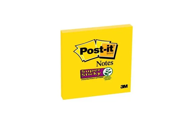 Post-it Super Sticky Notes 76x76mm 90 Sheets Ultra Yellow Pack 6 654-s6 - 7100174970