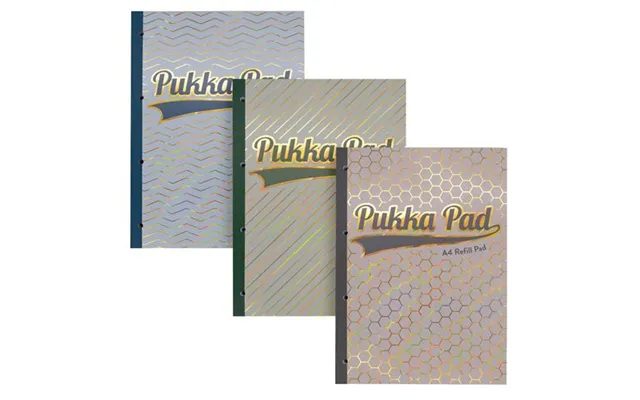 Pukka Haze Refill Pad A4 300 Ruled Pages With Margin 4 Hole Punched Sidebound Assorted Colours Pack 3 - 9877 Ast -hze