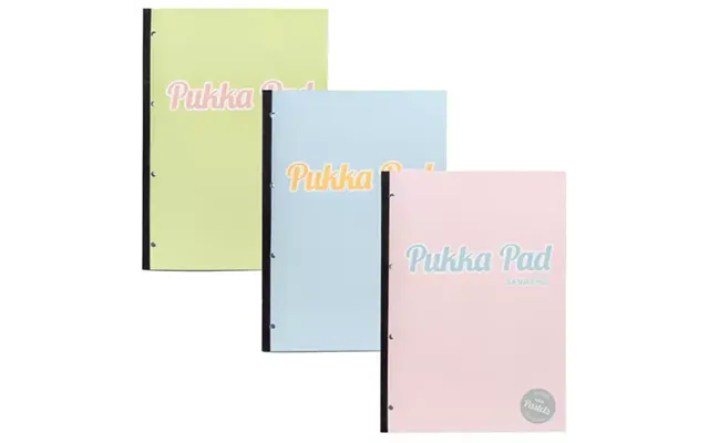 Pukka Pad A4 Refill Pad Ruled 160 Pages Pastel Blue Pink Mint Pack 3 - 2015-pst