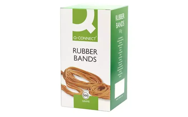 Q-connect Rubber Bands Natural No. 16 1.5x60mm Box 500g