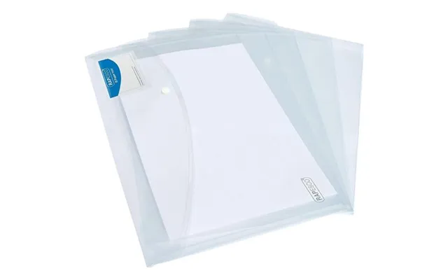 Rapesco Eco Recycled A4 Id Popper Wallet Clear Pack Of 5
