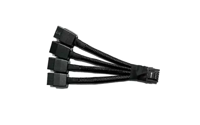 Replacement 12vhpwr 12 4pin Pcie 5.0 To 4x8pin 6 2p Power Cable 10 Cm Braided
