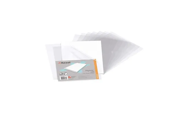 Rexel Nyrex A4 Cut Flush Folders Clear 25