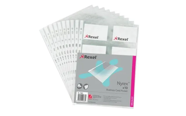 Rexel Nyrex Business Card Pockets 10