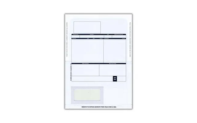 Sage Compatible 1 Part Payslip Mailer Tape Seal Pack 500 Se100
